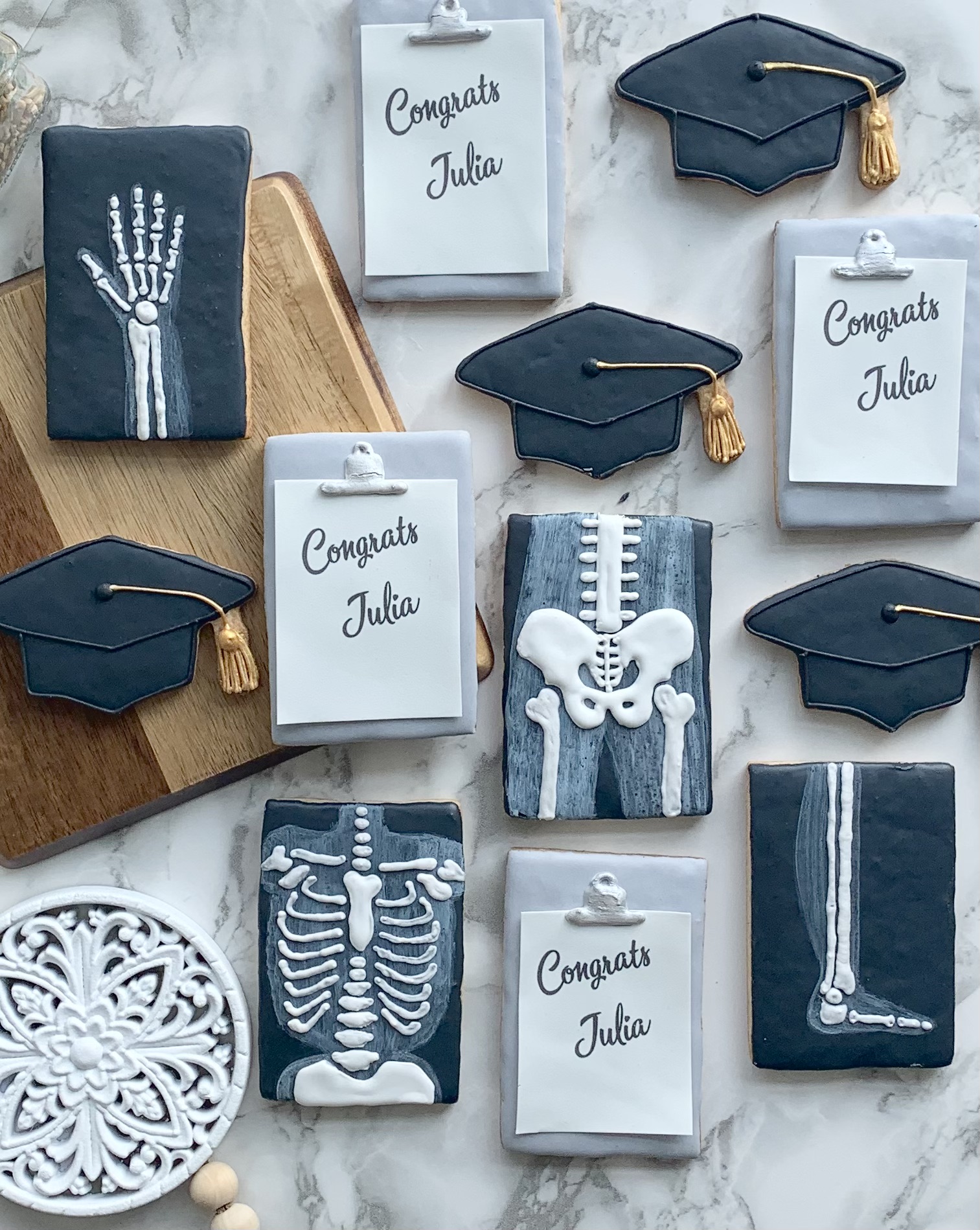 Graduation themed cookies