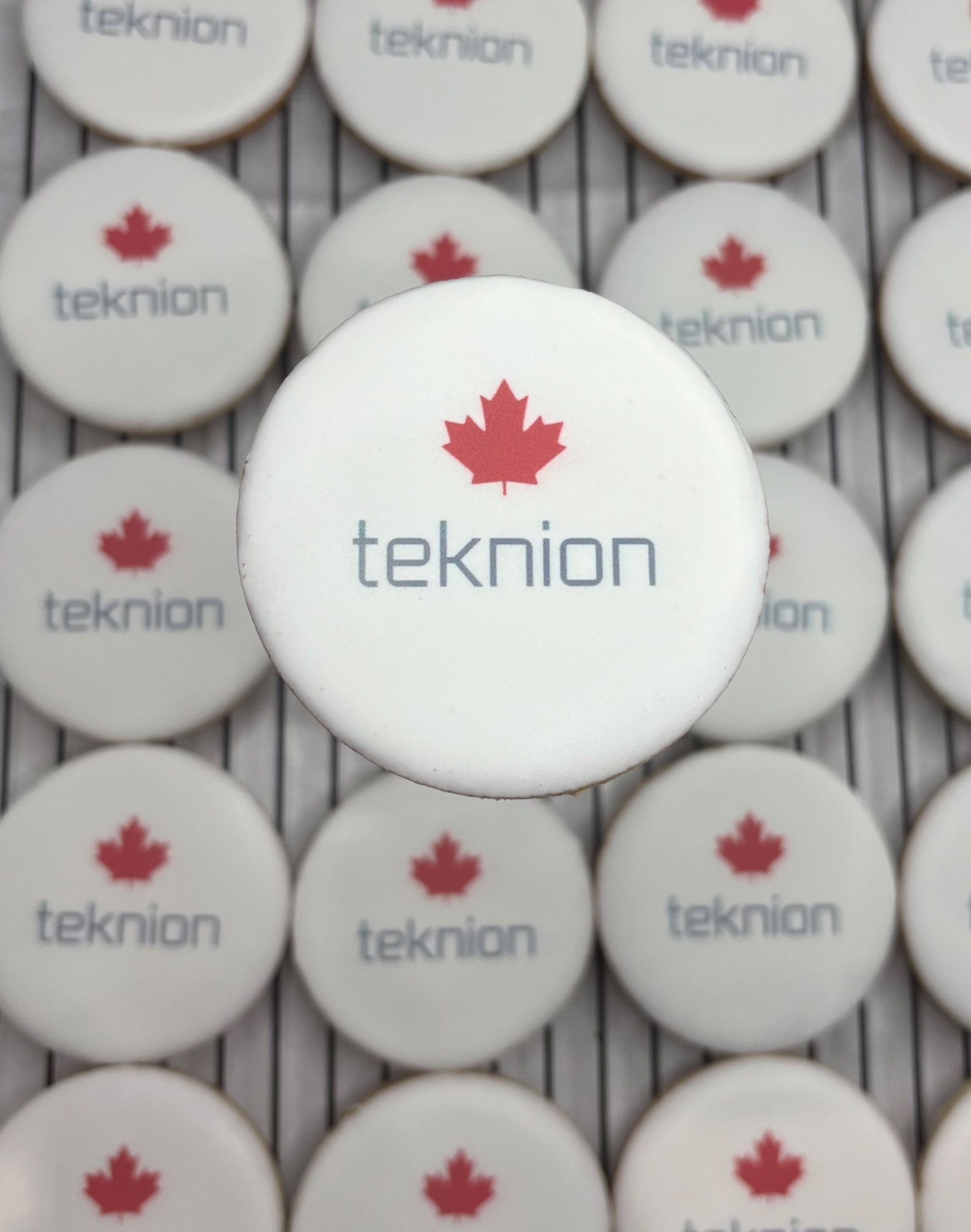 Teknion branded cookies